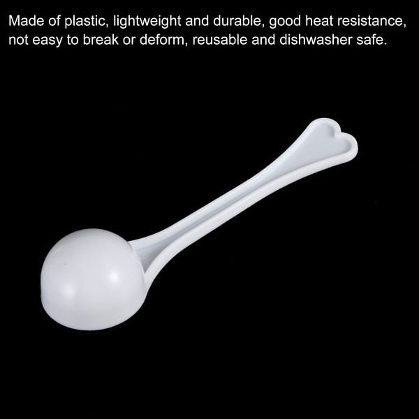 3.7" x 1.1" 3g Long Handle Plastic Measuring Spoons, 20Pcs Round Bottom